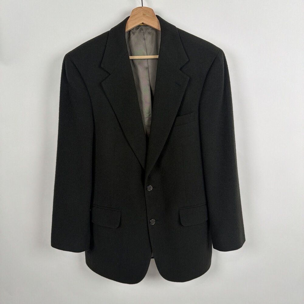 VTG Brooks Brothers 1818 Camel Hair Sport Coat 37S Dark Green Ivy Preppy USA
